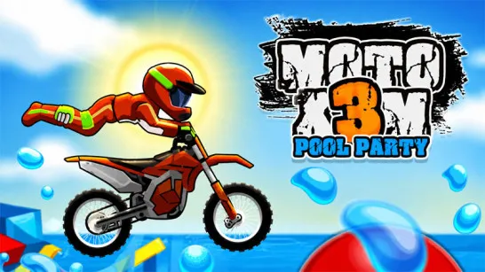 Moto X3M Pool Party game Play Moto X3M Pool Party game